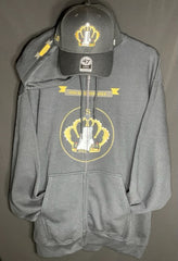 O.K.O.S Lace Logo Zippered Hooded Sweatshirt & Cap