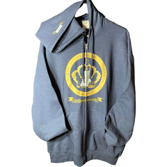 Red S.H.S Zippered Hooded Sweatshirt