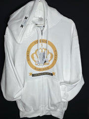 Red S.H.S Zippered Hooded Sweatshirt