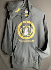 Red S.H.S Zippered Hooded Sweatshirt