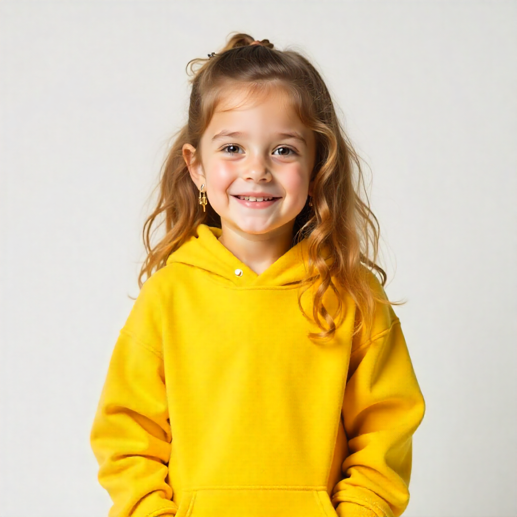 Yellow Hooded Sweatshirt for Kids