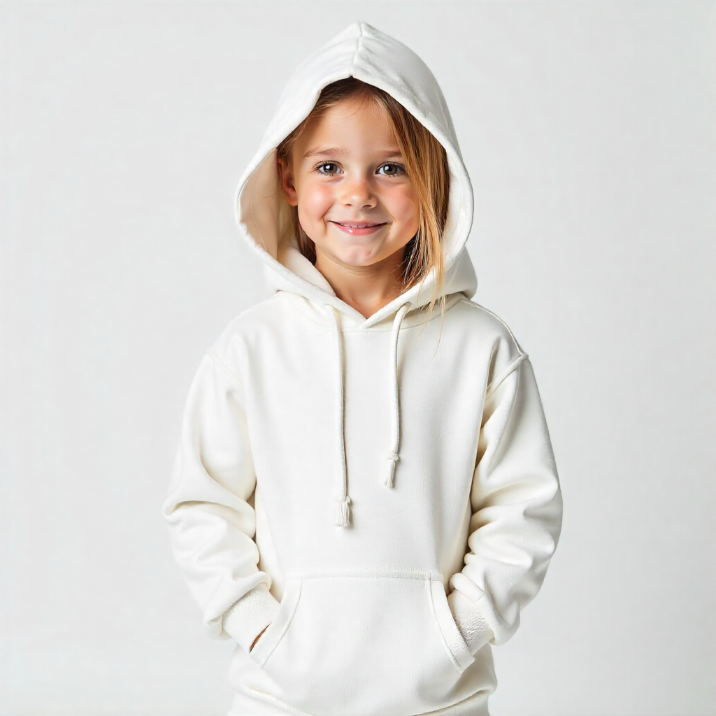 White Hooded Sweatshirt for Kids