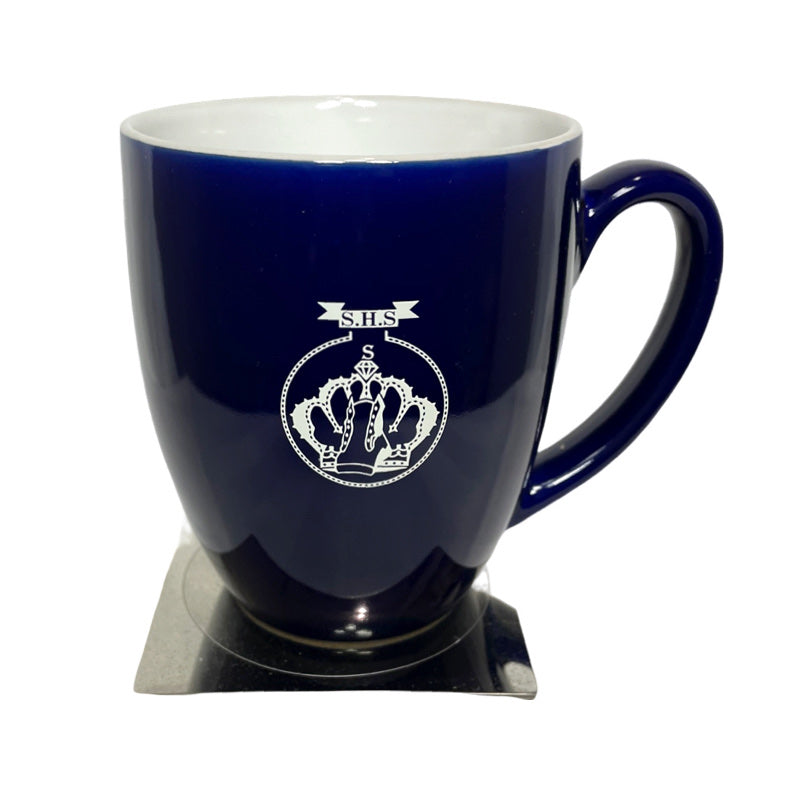Duo-Tone Ceramic Mug 16 ozs (S.H.S Lace Logo) 2 sided Logo