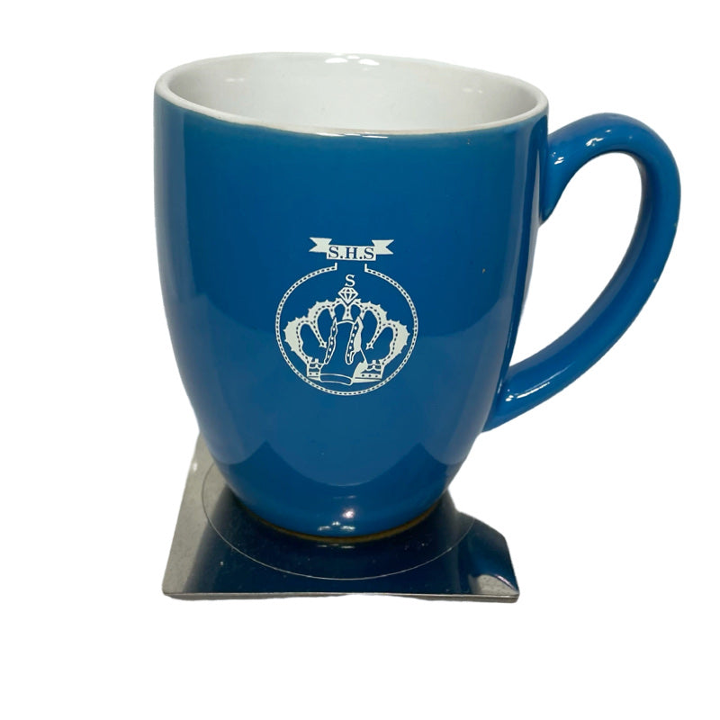 Duo-Tone Ceramic Mug 16 ozs (S.H.S Lace Logo) 2 sided Logo